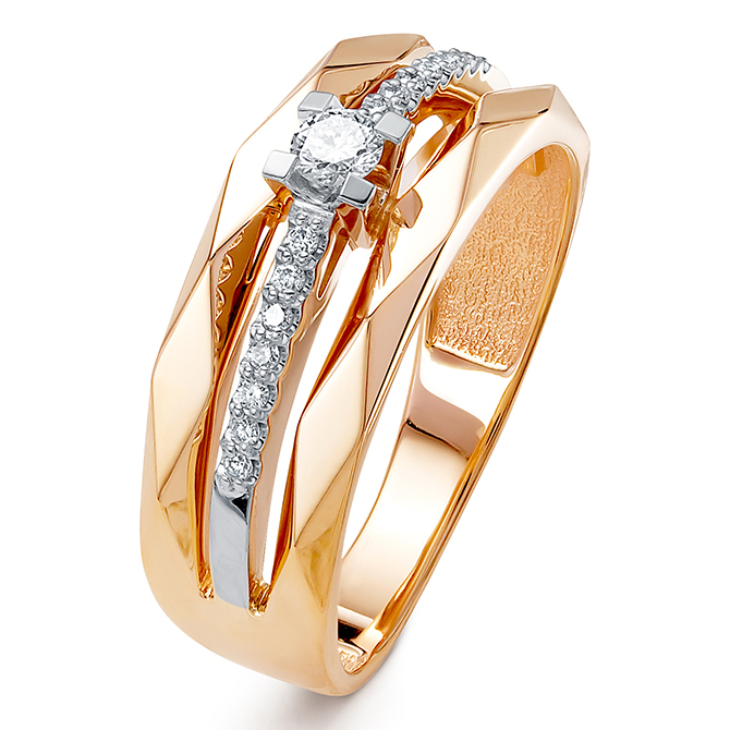 Кольцо, золото, бриллиант, 3587-110